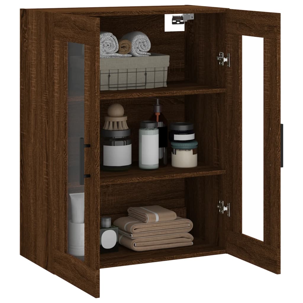 Armoire murale chêne marron 69,5x34x90 cm