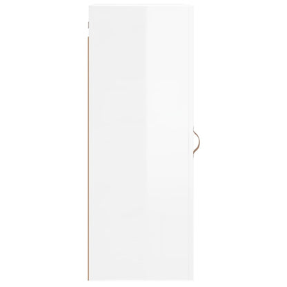 Armoire murale blanc brillant 34,5x34x90 cm