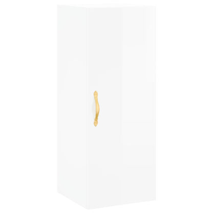 Armoire murale blanc brillant 34,5x34x90 cm