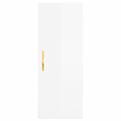 Armoire murale blanc brillant 34,5x34x90 cm