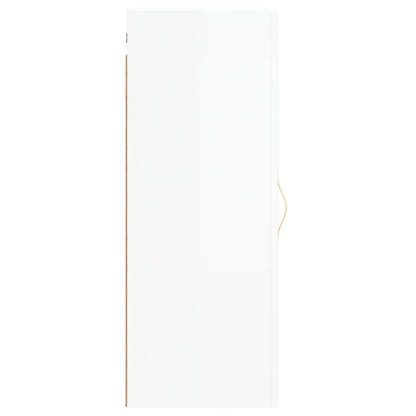 Armoire murale blanc brillant 34,5x34x90 cm