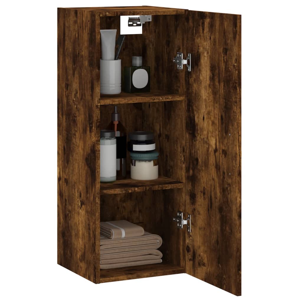 Armoire murale chêne fumé 34,5x34x90 cm