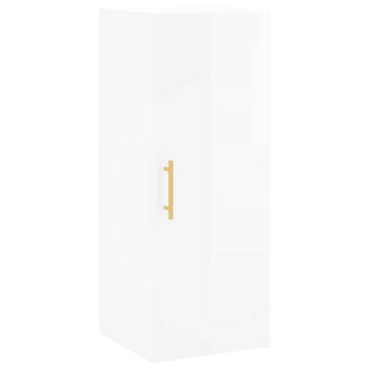 Armoire murale blanc brillant 34,5x34x90 cm