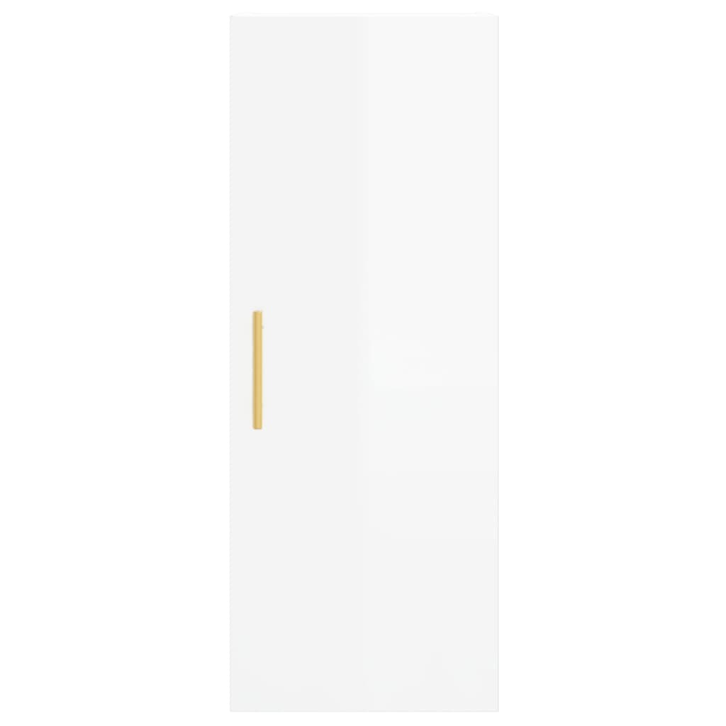 Armoire murale blanc brillant 34,5x34x90 cm