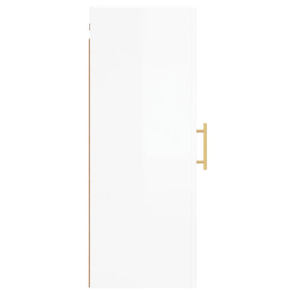 Armoire murale blanc brillant 34,5x34x90 cm