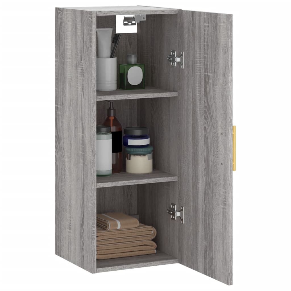 Armoire murale sonoma gris 34,5x34x90 cm