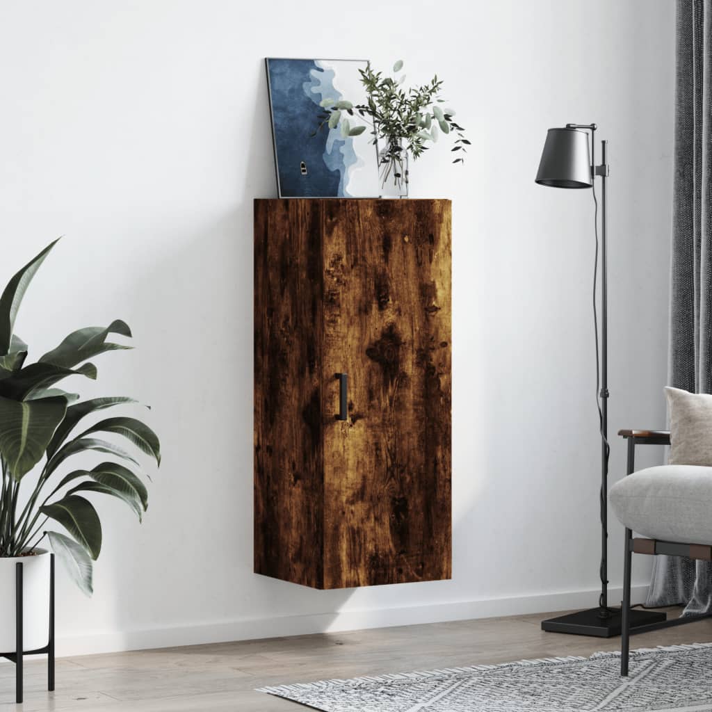 Armoire murale chêne fumé 34,5x34x90 cm