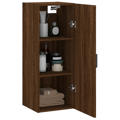 Armoire murale chêne marron 34,5x34x90 cm