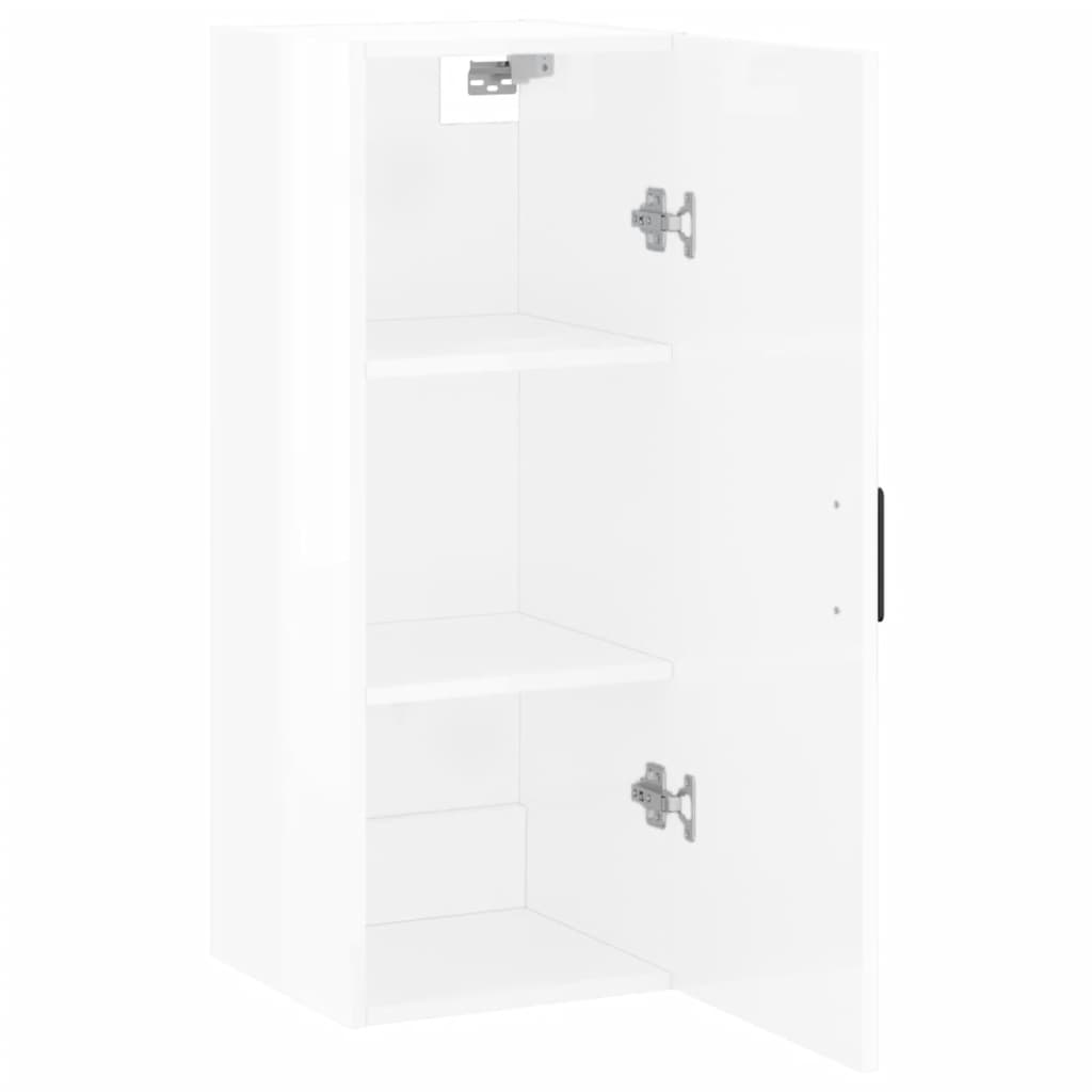 Armoire murale blanc brillant 34,5x34x90 cm