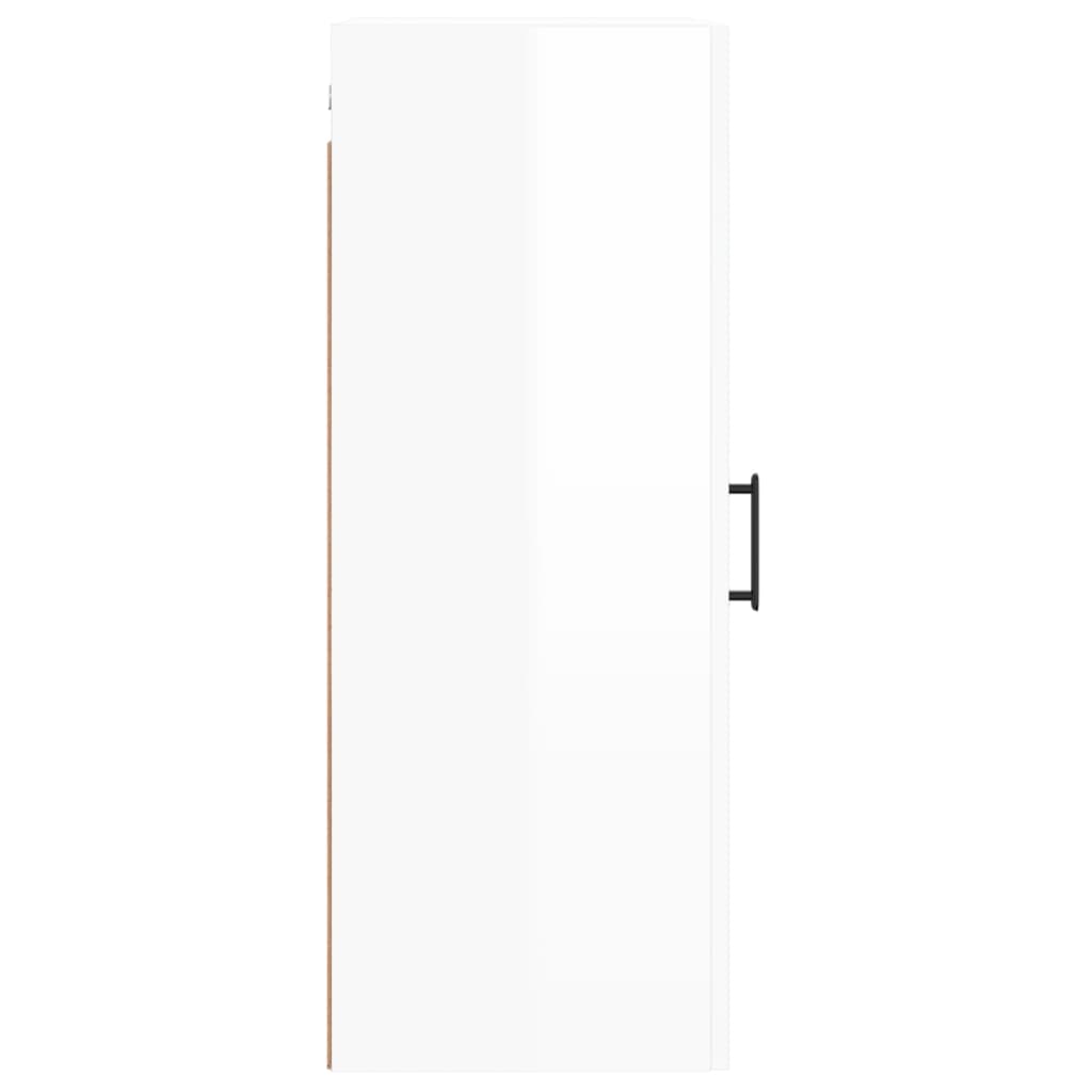 Armoire murale blanc brillant 34,5x34x90 cm