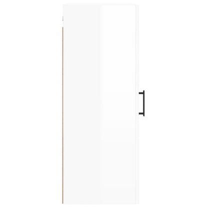 Armoire murale blanc brillant 34,5x34x90 cm