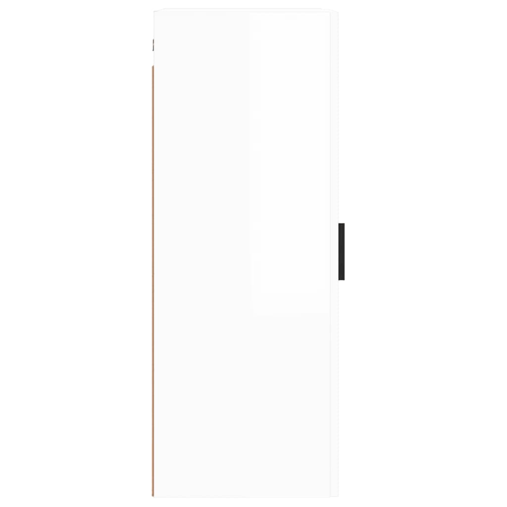 Armoire murale blanc brillant 34,5x34x90 cm