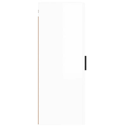 Armoire murale blanc brillant 34,5x34x90 cm