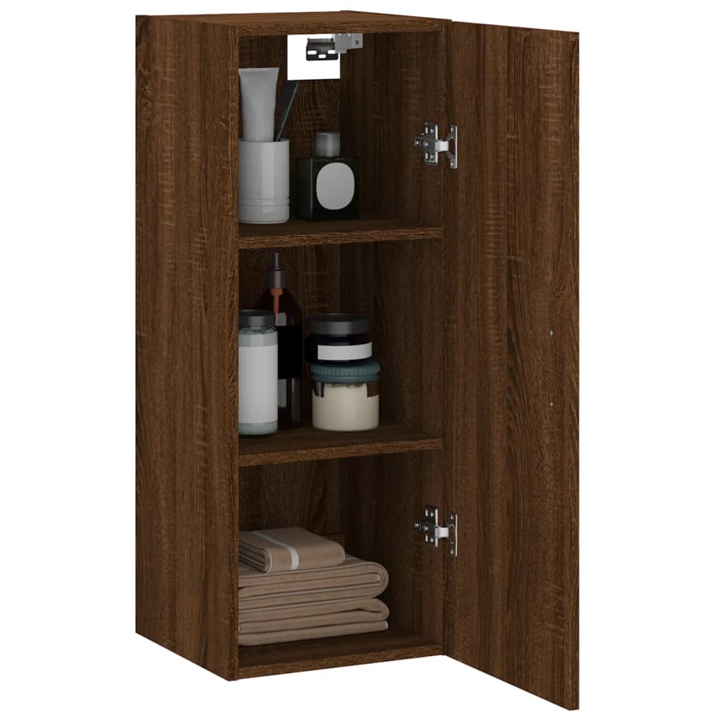 Armoire murale chêne marron 34,5x34x90 cm