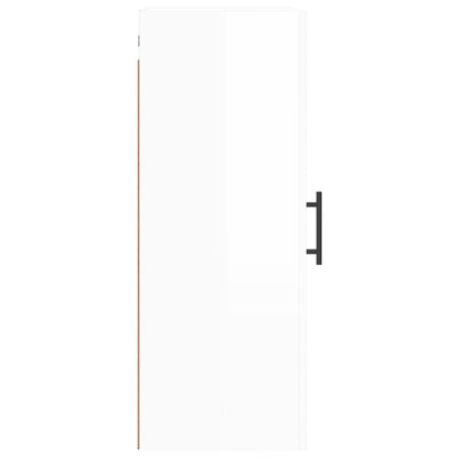 Armoire murale blanc brillant 34,5x34x90 cm