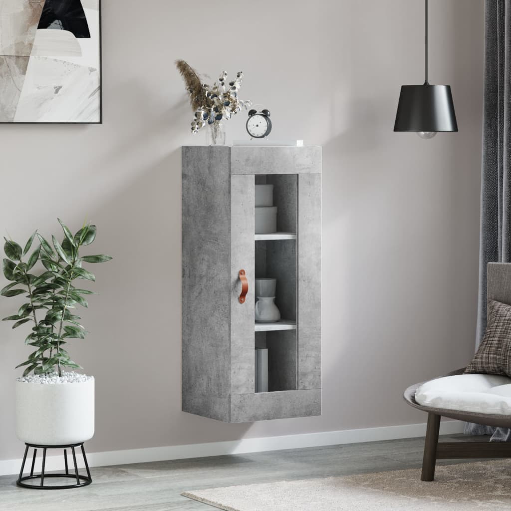 Armoire murale gris béton 34,5x34x90 cm