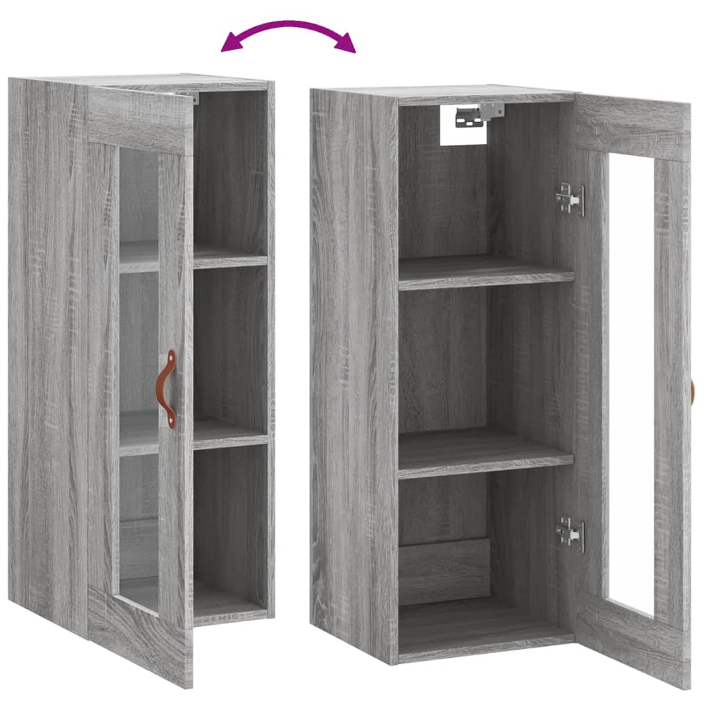 Armoire murale sonoma gris 34,5x34x90 cm