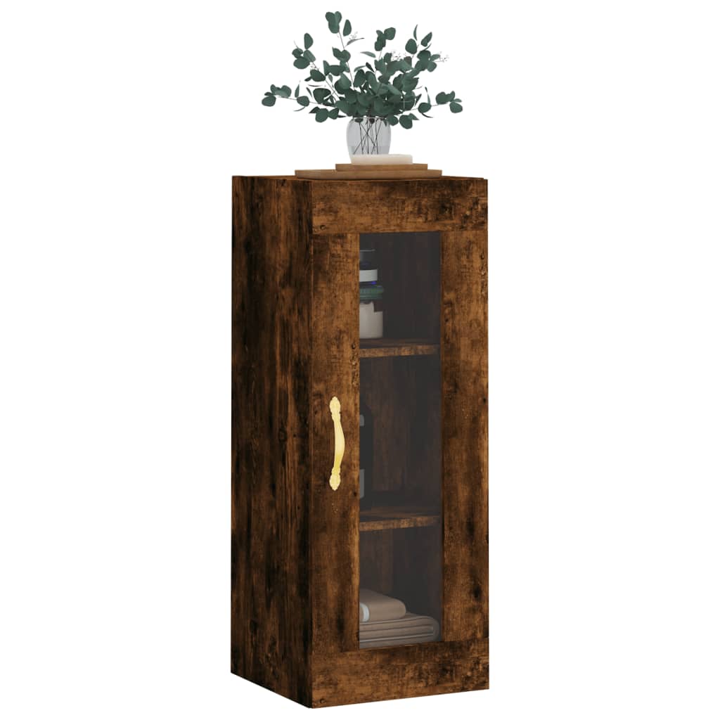 Armoire murale chêne fumé 34,5x34x90 cm