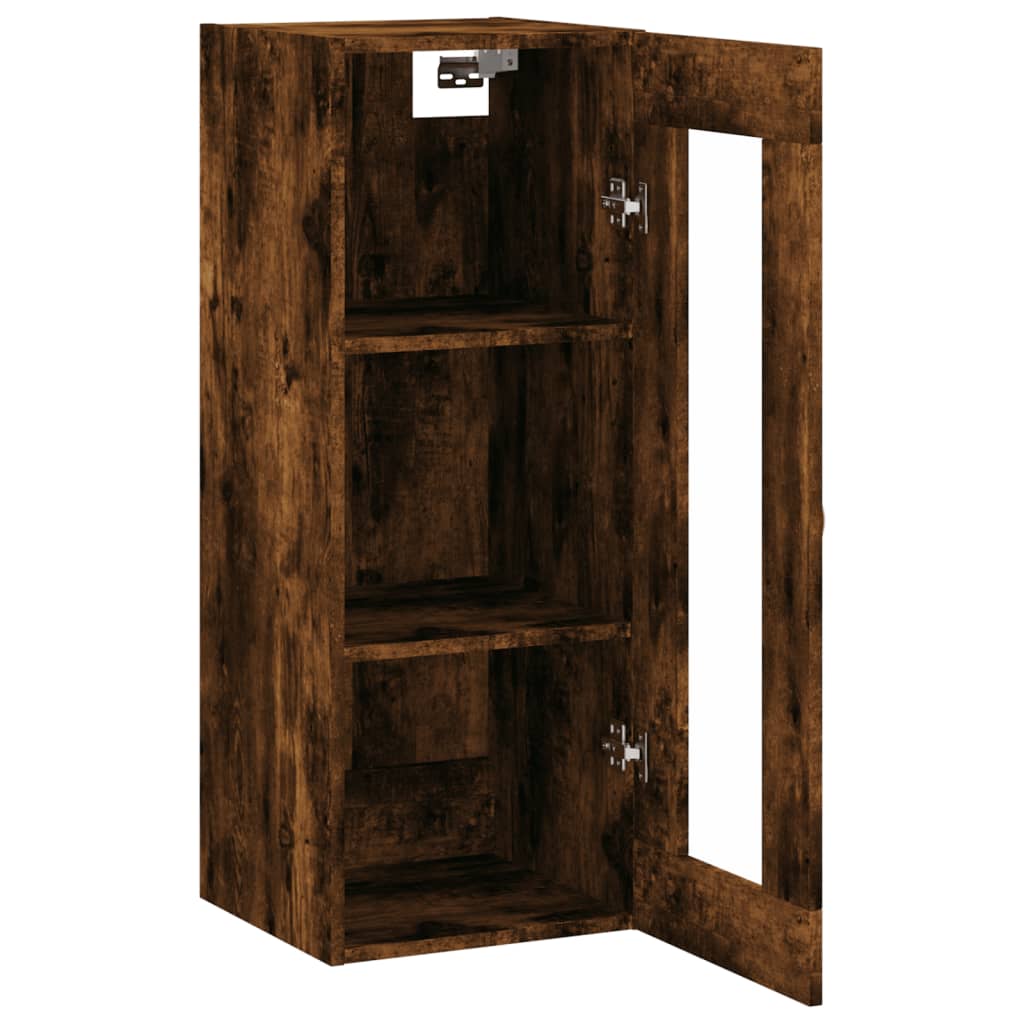 Armoire murale chêne fumé 34,5x34x90 cm