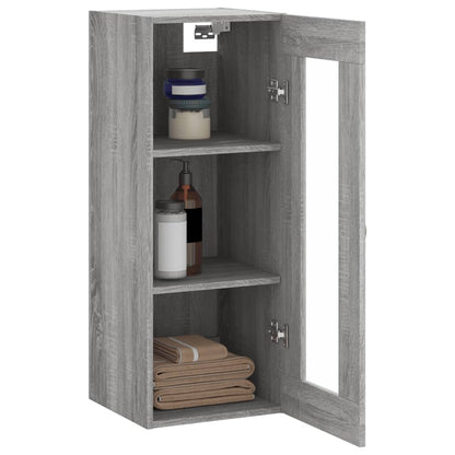 Armoire murale sonoma gris 34,5x34x90 cm