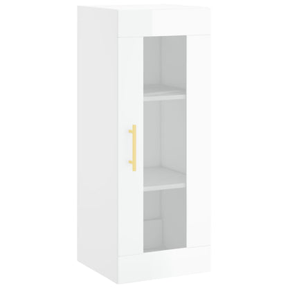 Armoire murale blanc brillant 34,5x34x90 cm