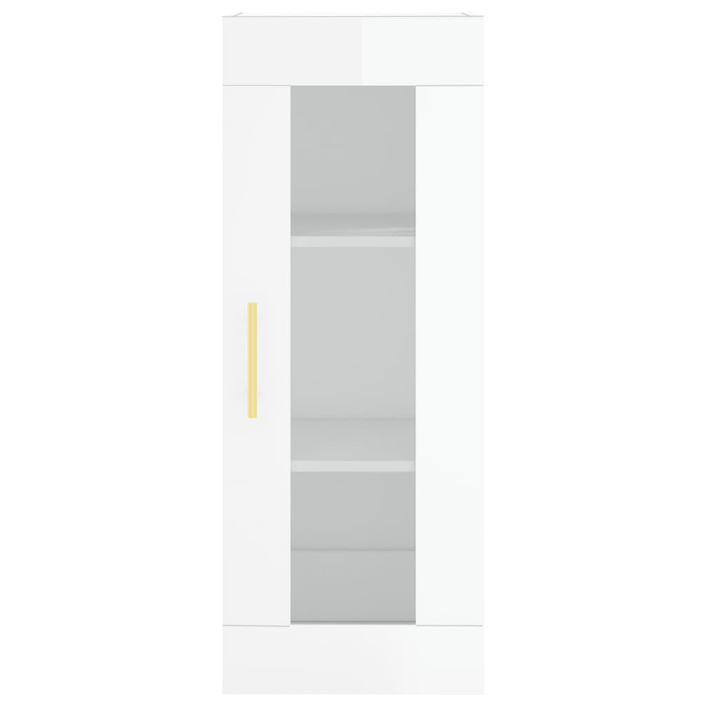 Armoire murale blanc brillant 34,5x34x90 cm