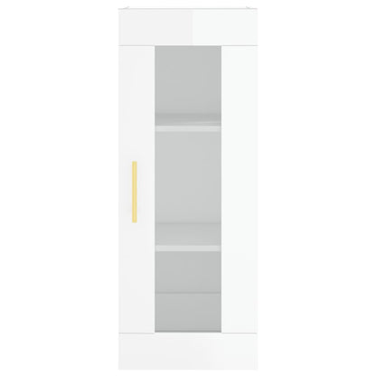 Armoire murale blanc brillant 34,5x34x90 cm