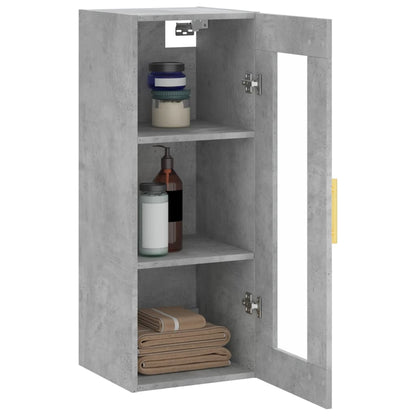 Armoire murale gris béton 34,5x34x90 cm