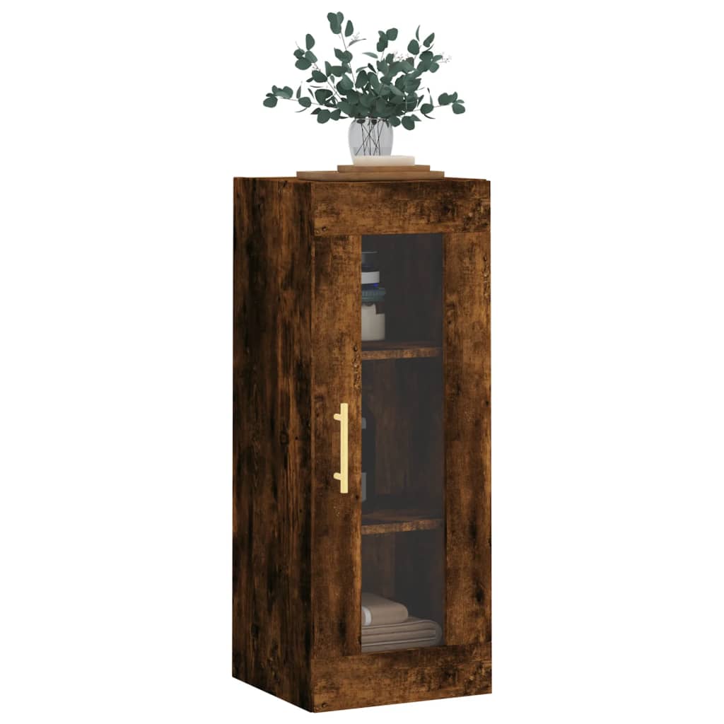 Armoire murale chêne fumé 34,5x34x90 cm