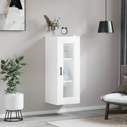 Armoire murale blanc 34,5x34x90 cm