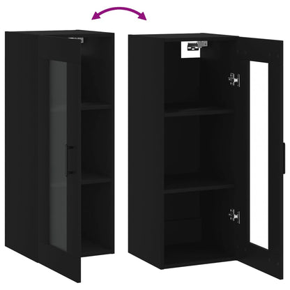 Armoire murale noir 34,5x34x90 cm