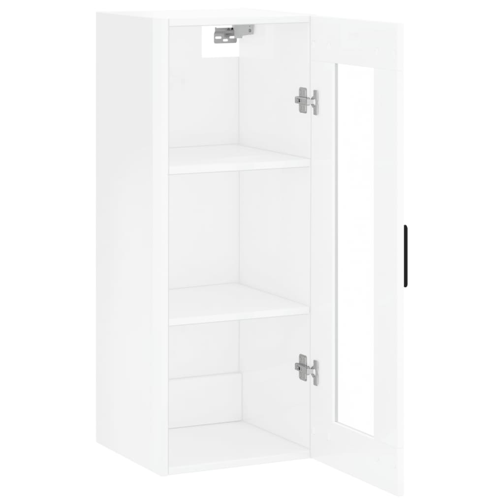 Armoire murale blanc brillant 34,5x34x90 cm