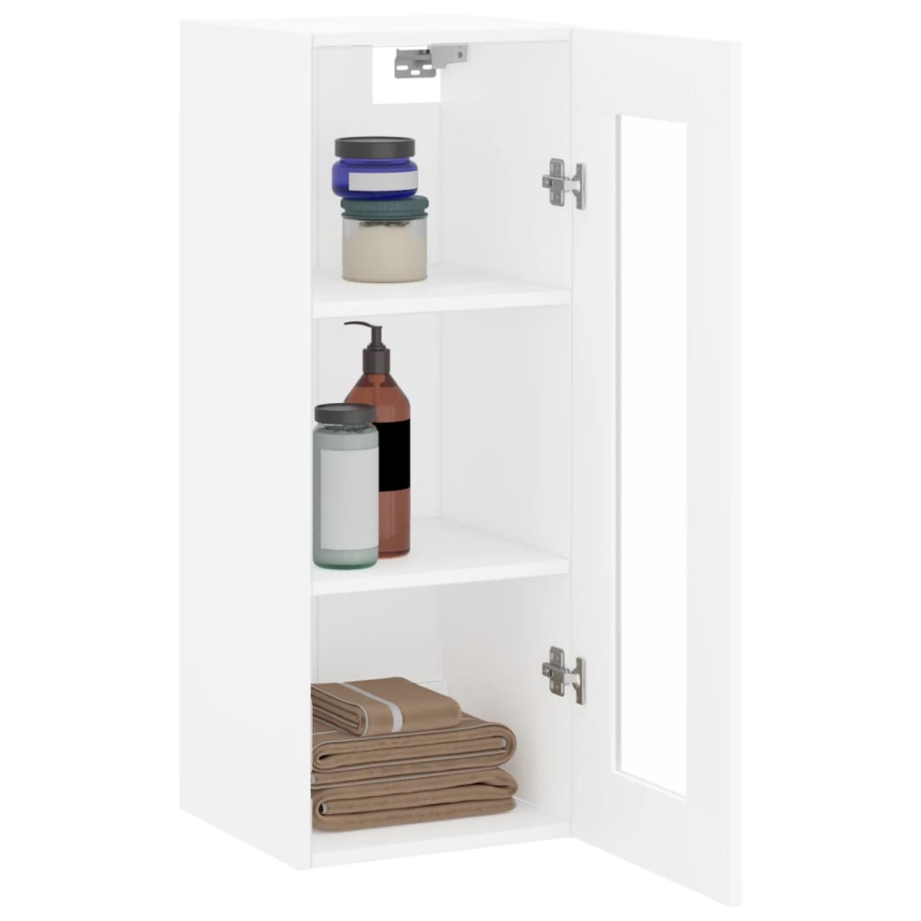 Armoire murale blanc 34,5x34x90 cm