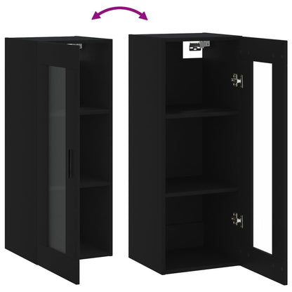 Armoire murale noir 34,5x34x90 cm