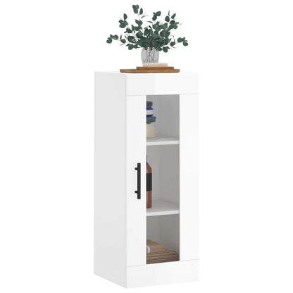 Armoire murale blanc brillant 34,5x34x90 cm