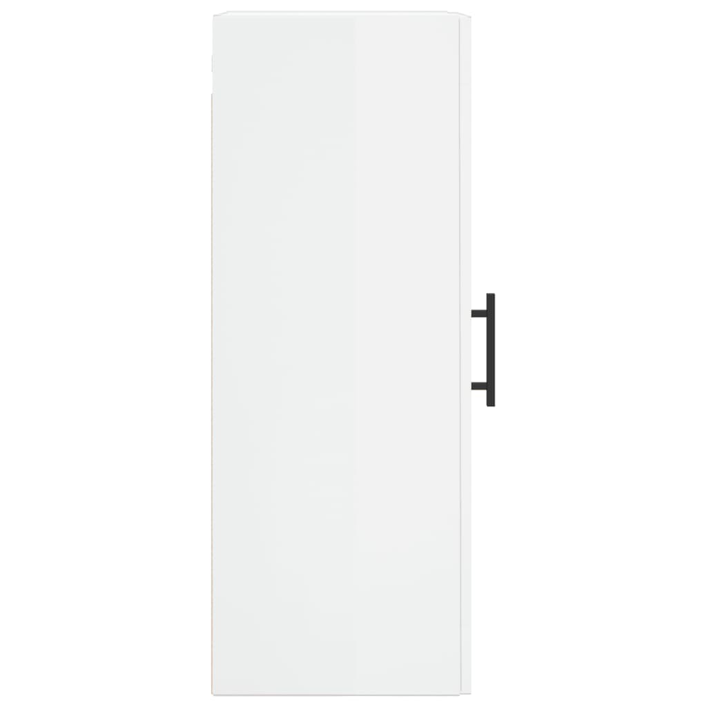 Armoire murale blanc brillant 34,5x34x90 cm