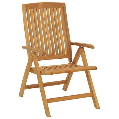 Chaises de jardin inclinables lot de 4 et coussins bois teck