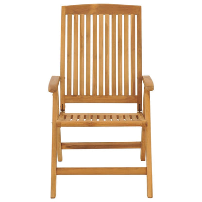 Chaises de jardin inclinables lot de 4 et coussins bois teck