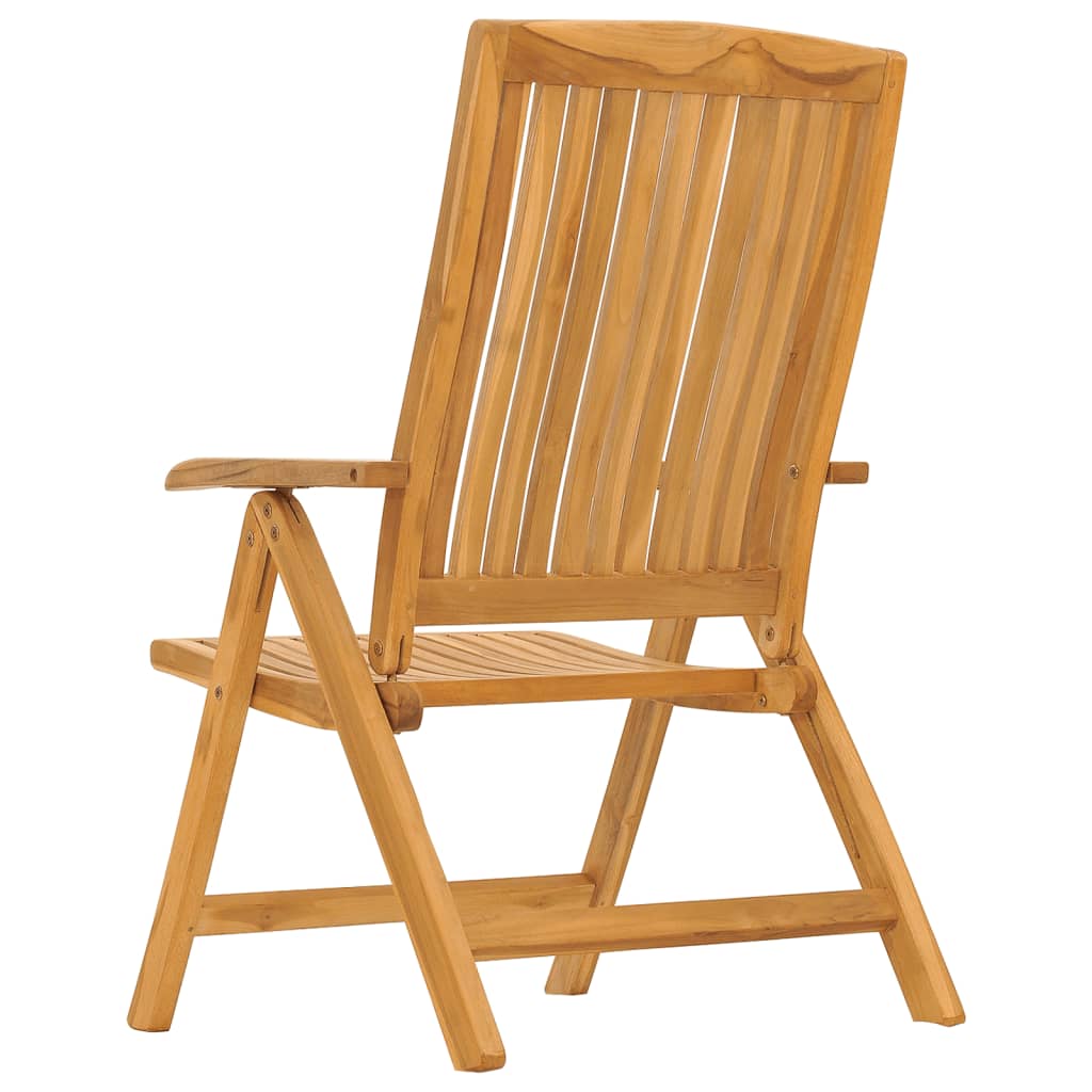 Chaises de jardin inclinables et coussins lot de 6 bois teck