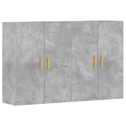 Armoires murales 2 pcs gris béton bois d'ingénierie