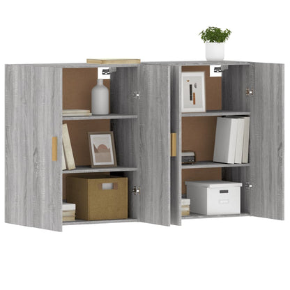 Armoires murales 2 pcs sonoma gris bois d'ingénierie