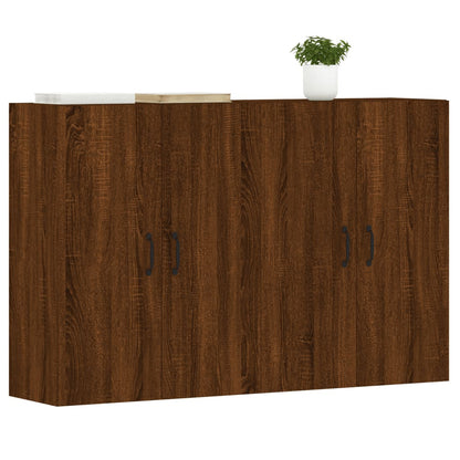 Armoires murales 2 pcs chêne marron bois d'ingénierie