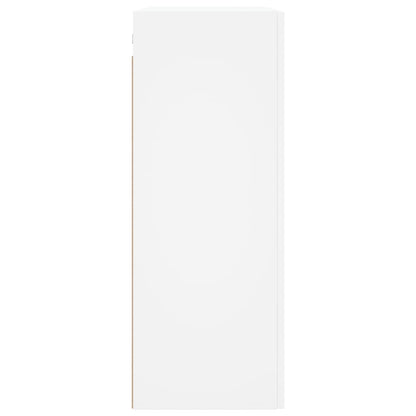 Armoires murales 2 pcs blanc bois d'ingénierie