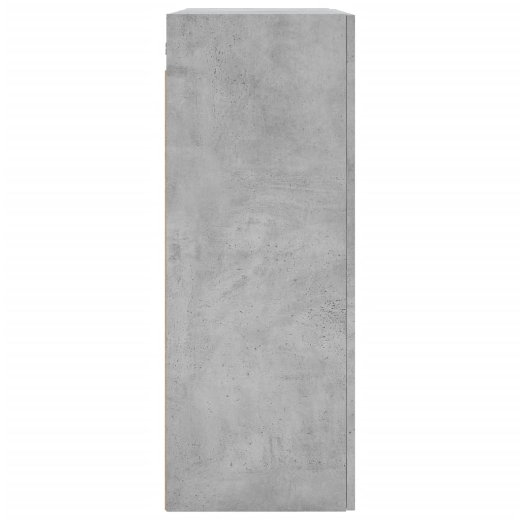 Armoires murales 2 pcs gris béton bois d'ingénierie