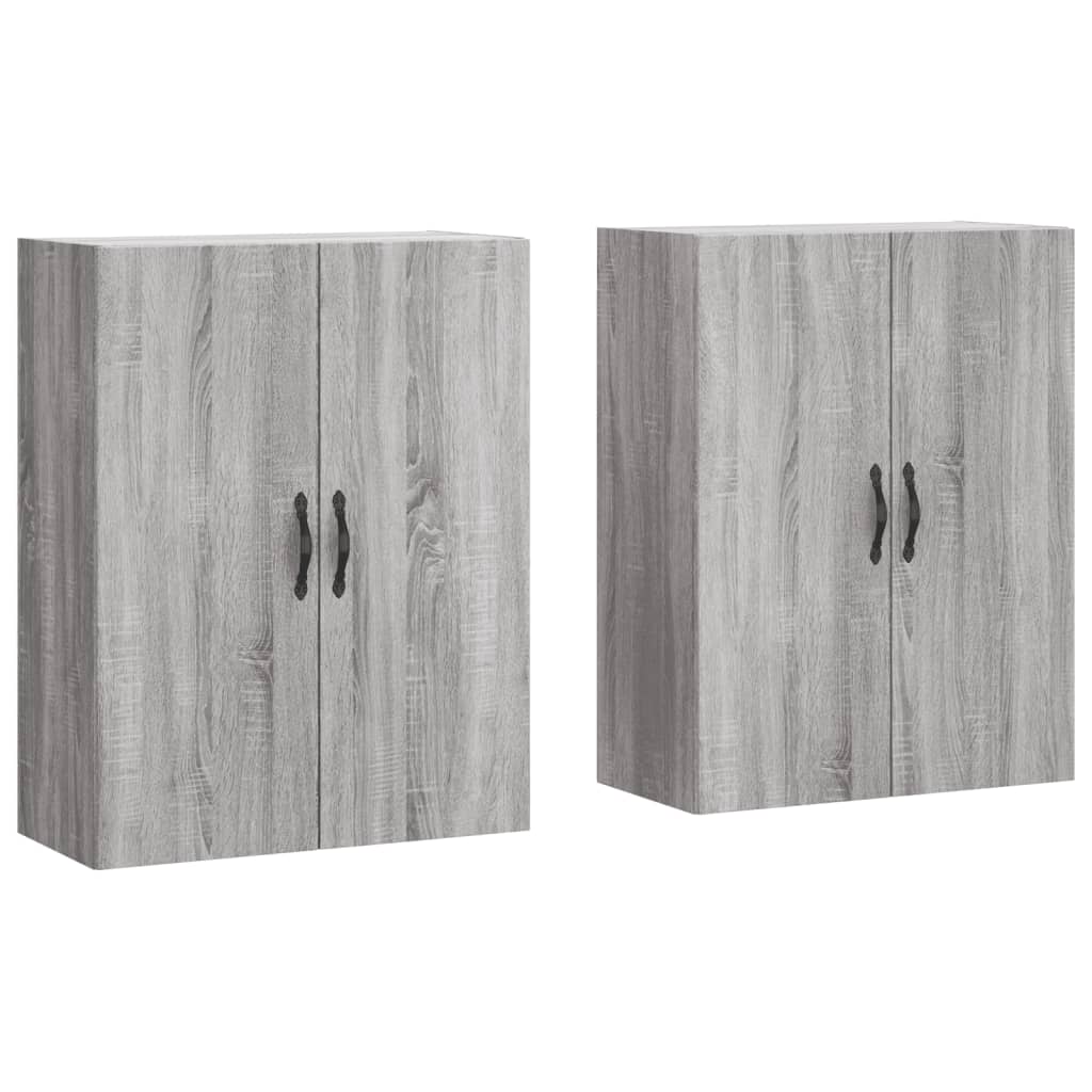 Armoires murales 2 pcs sonoma gris bois d'ingénierie