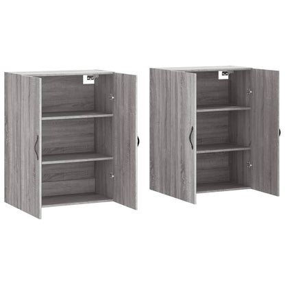 Armoires murales 2 pcs sonoma gris bois d'ingénierie