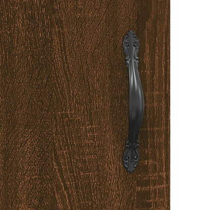 Armoires murales 2 pcs chêne marron bois d'ingénierie