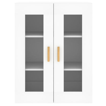 Armoires murales 2 pcs blanc bois d'ingénierie