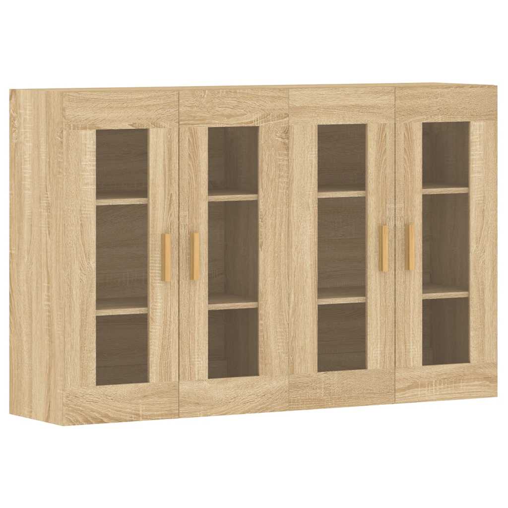 Armoires murales 2 pcs chêne sonoma bois d'ingénierie