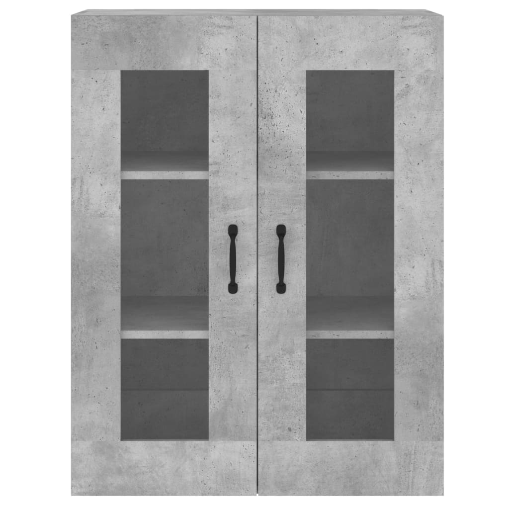 Armoires murales 2 pcs gris béton bois d'ingénierie